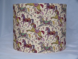 Handcrafted Lampshade Liberty Merry-Go-Round Horses